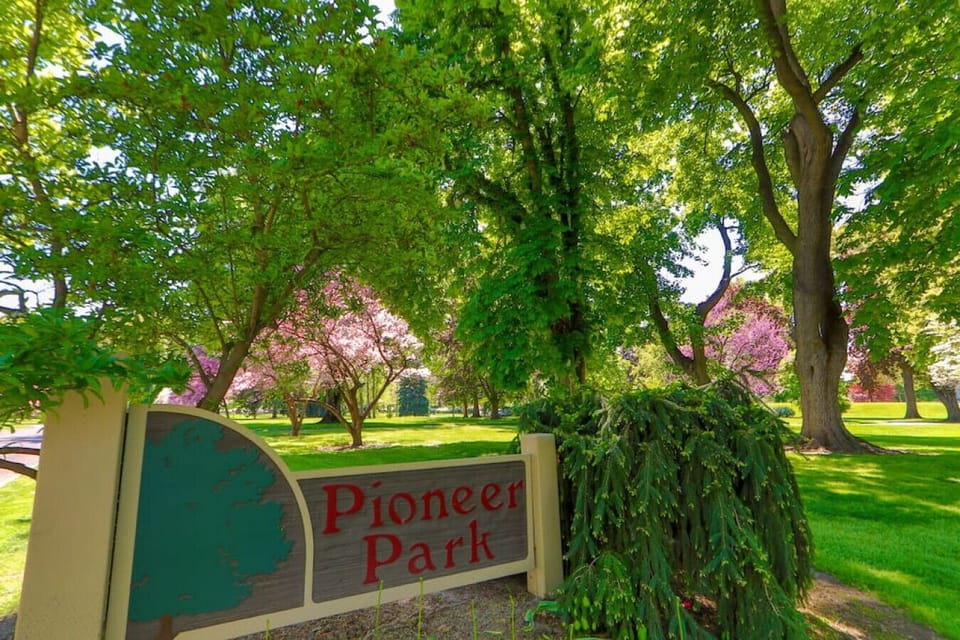 Pioneer Park is located right across the street!