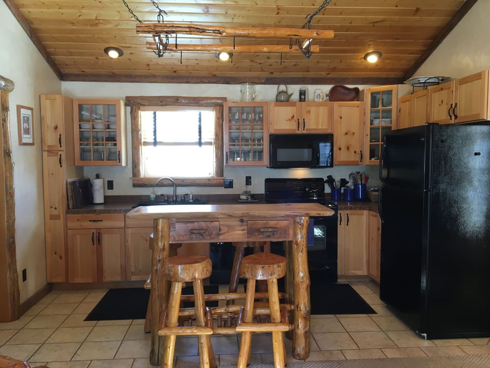 View of kitchen from living room