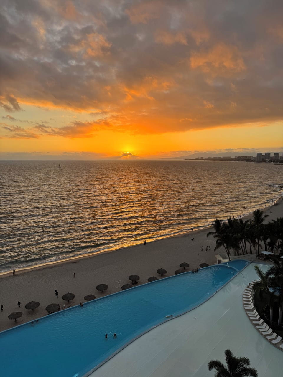 Watch spectacular sunsets from the balcony!