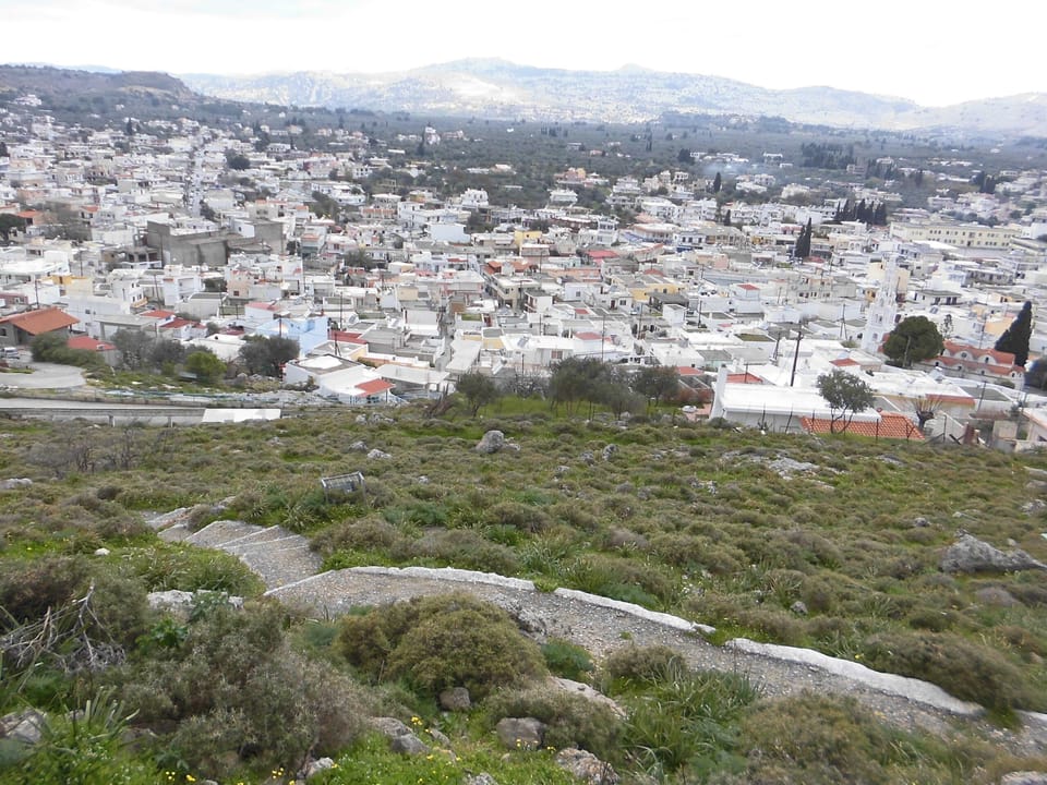 View of town on way up to acropolis