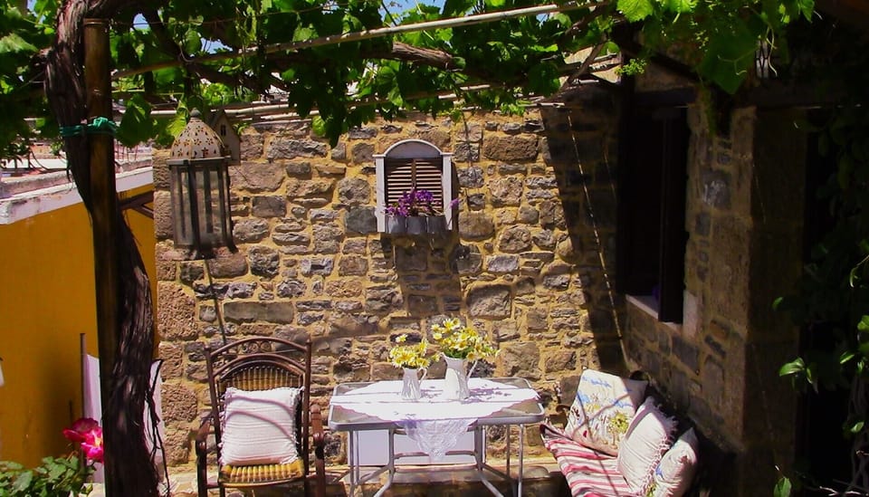 Breakfast under the grapevines