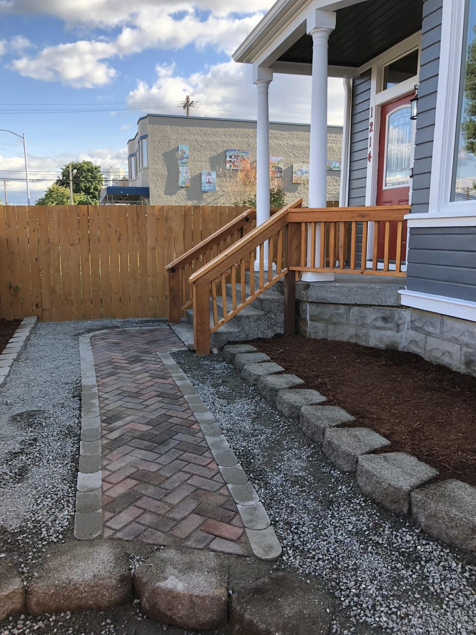 Shared front porch entry