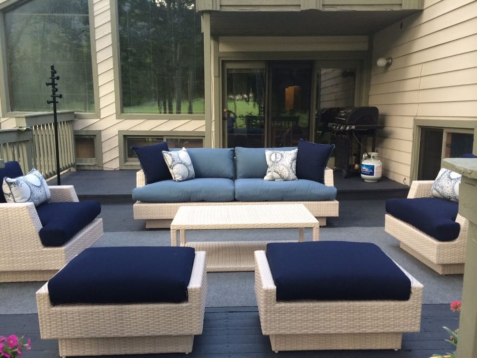 View of back deck, summer