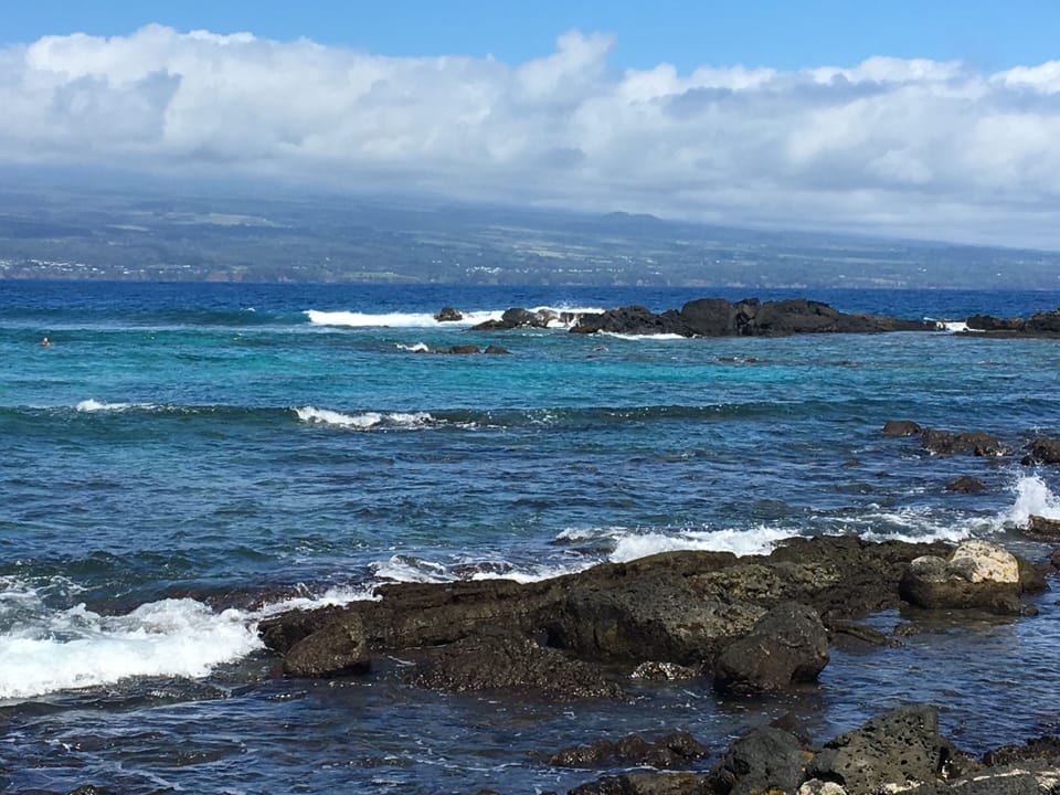 View of Hamakua Coast from Richardson's Beach in Hilo