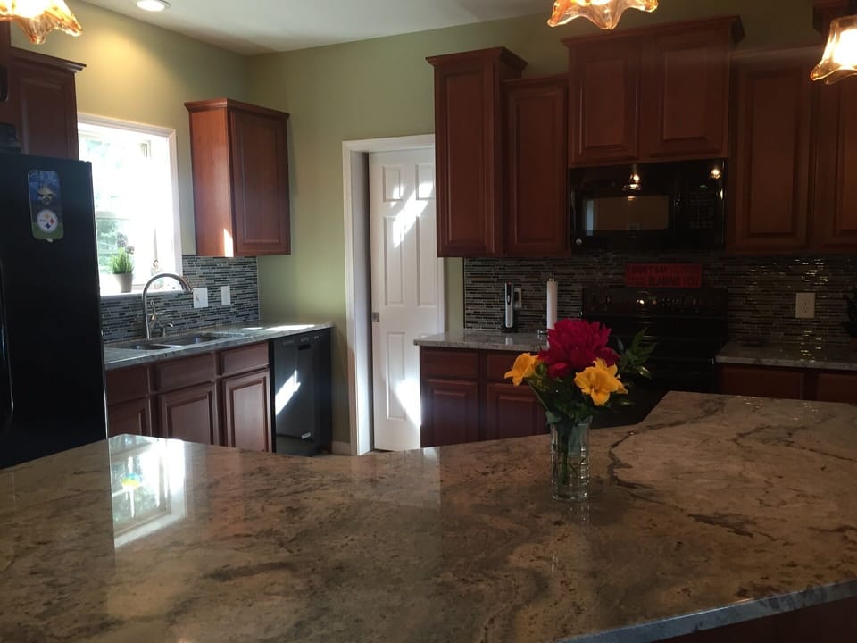 Kitchen with granite
