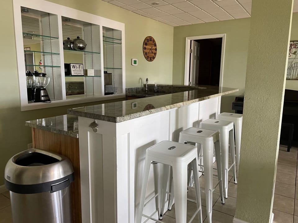 Basement bar area