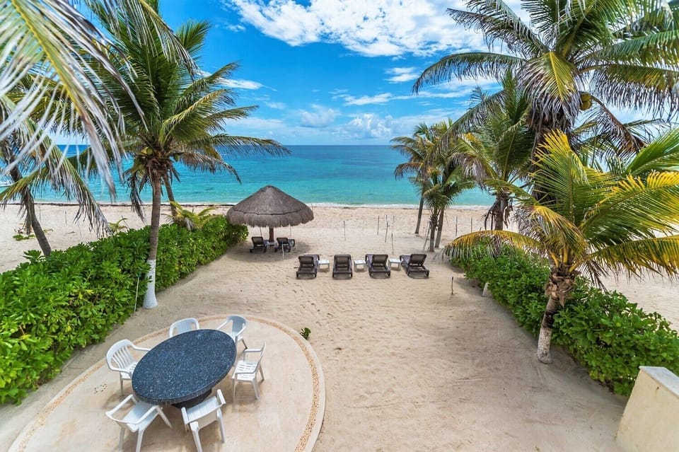 View from the upper bedroom - Villa Serenity 3 bedroom Aventuras Akumal beach vacation rental