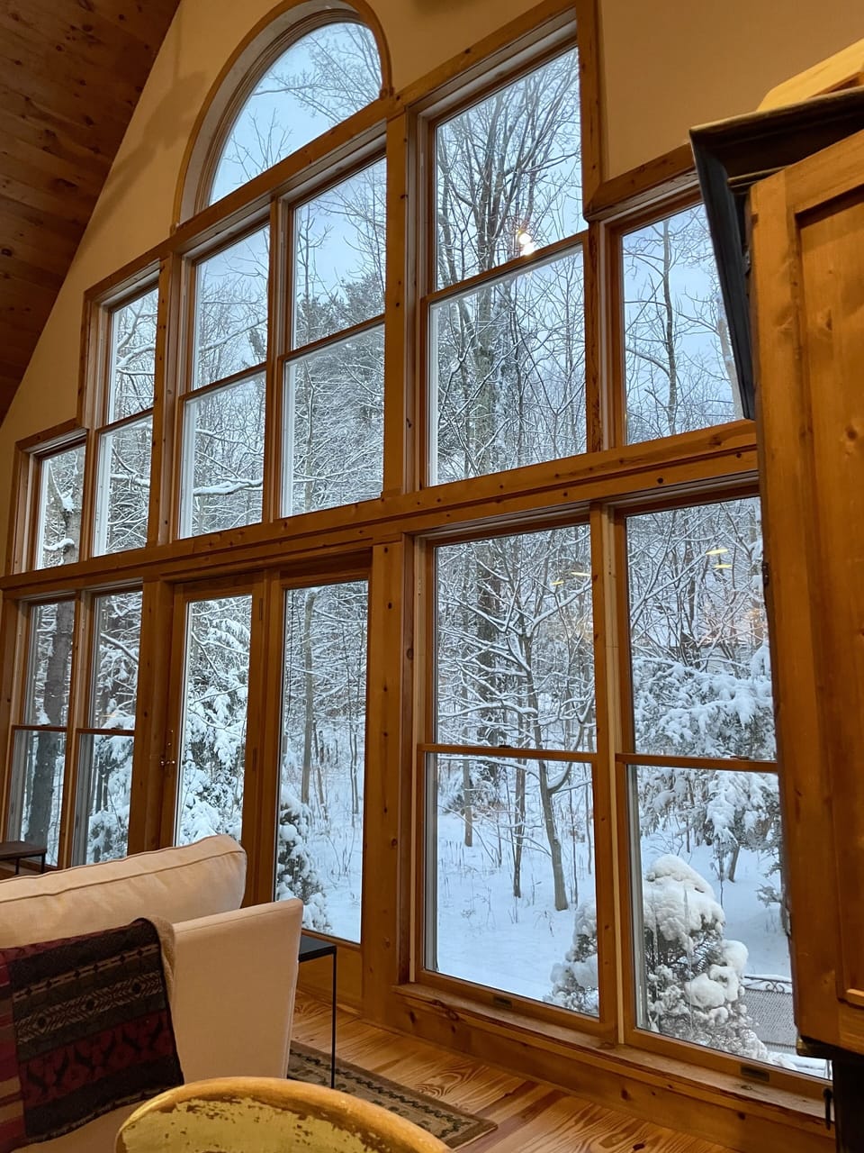 Living Room windows facing the mountain 