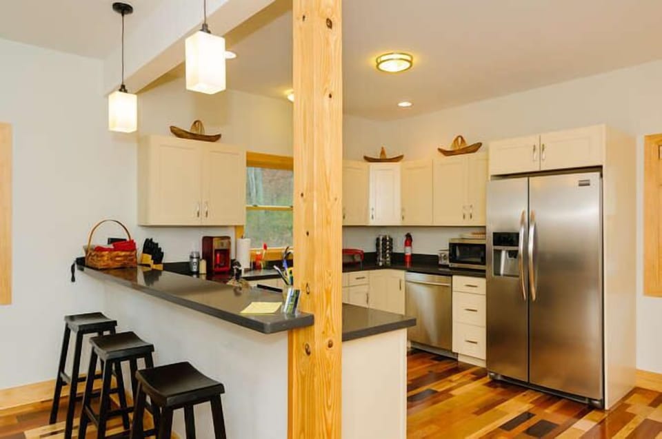 Modern kitchen is equipped with all the basics and then some! 