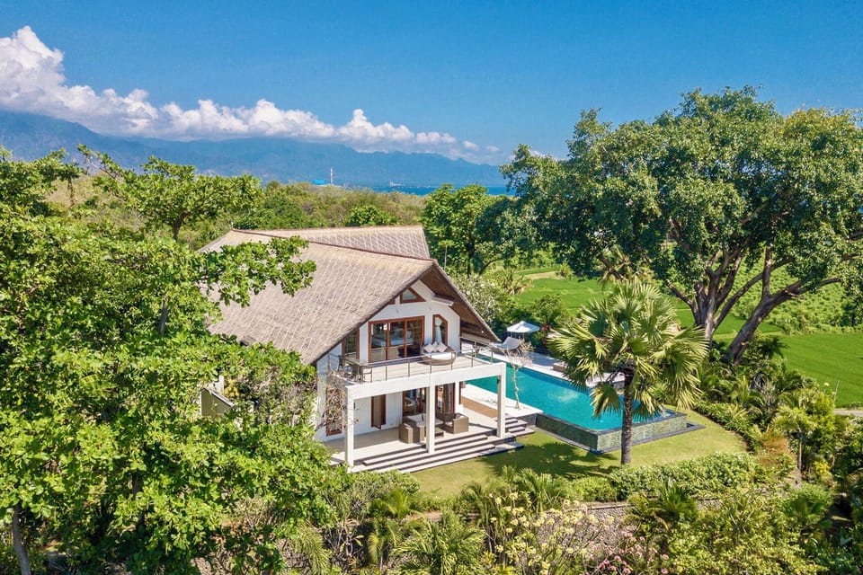 Drone shot of the Villas East Wing