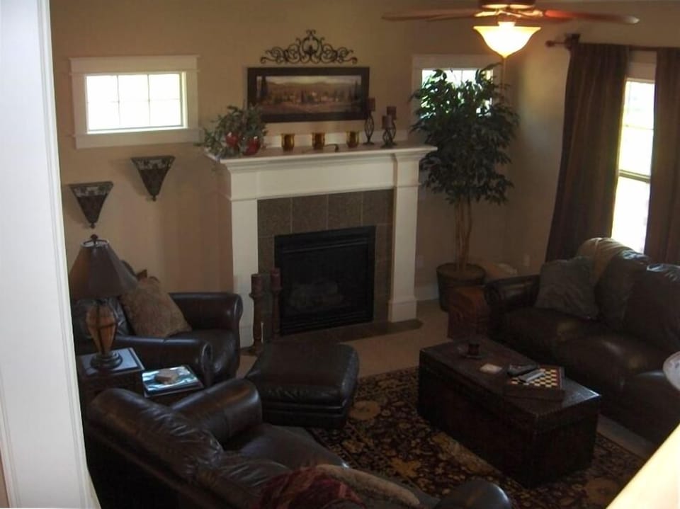 View ~ Comfortable Living Room with Gas Fireplace