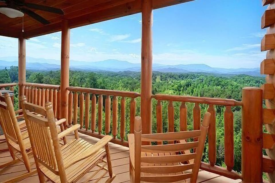 Rock your cares away enjoying the view