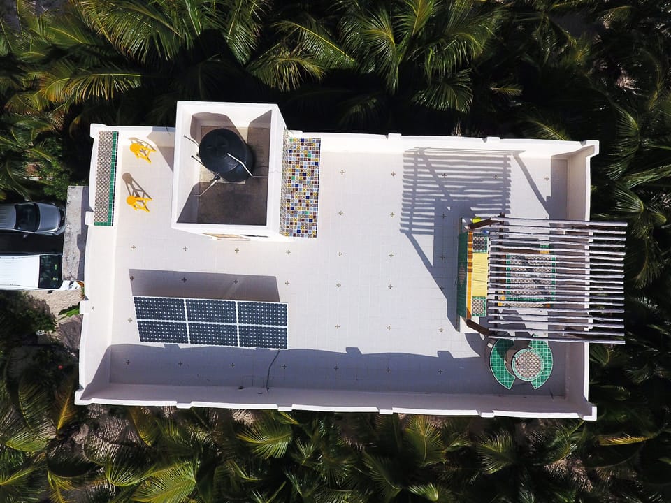 Birds eye view of our roof top. 