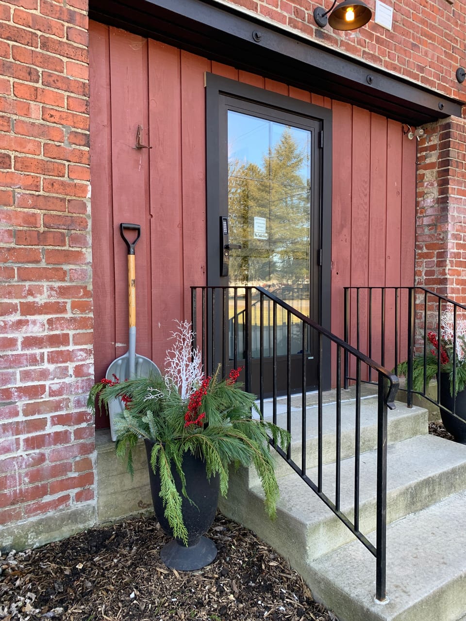 Entry door that leads to central hallway