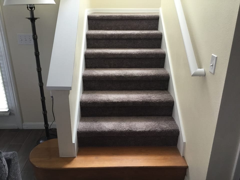 We have replaced the old cream carpet with a much nicer colour