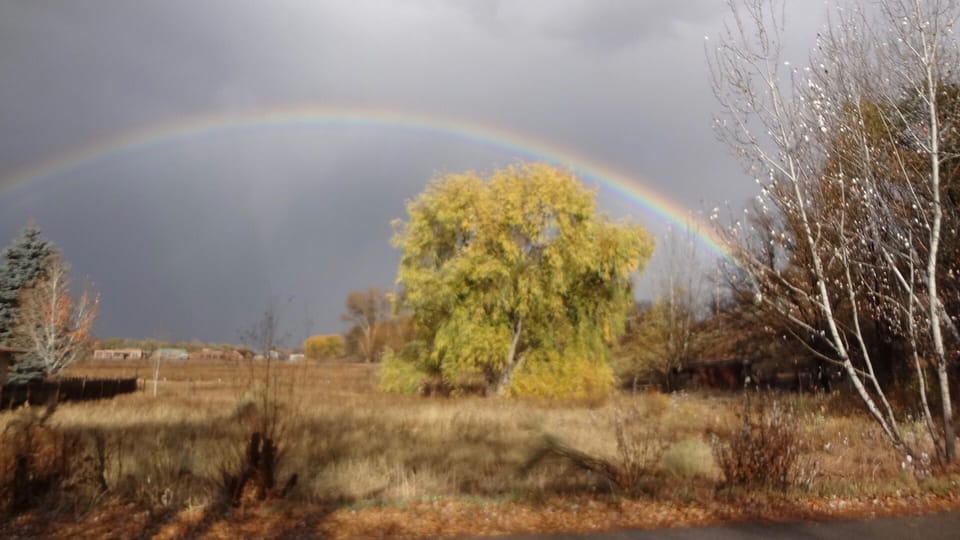 View of rainbow from the front of the property