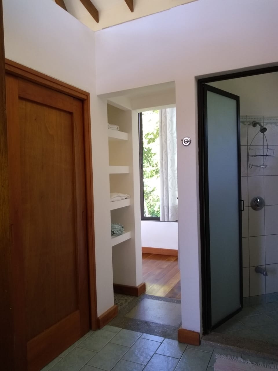 Bathroom, hot water shower and closet space. All 4 bathrooms are the exact same.