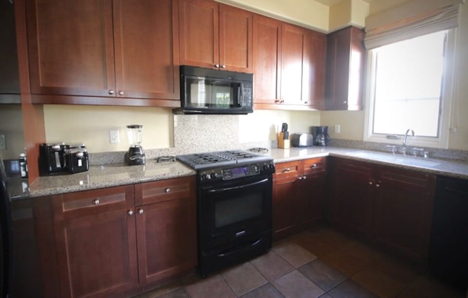Kitchen area opens to main room.
