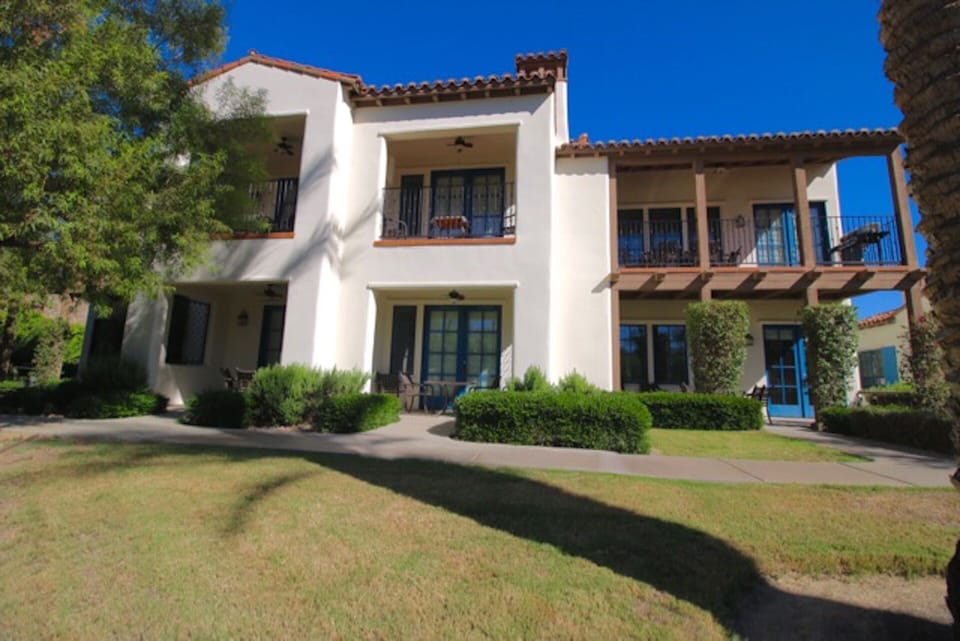 Condo is the ground-level unit. Note: Semi-private lawn area behind condo. 