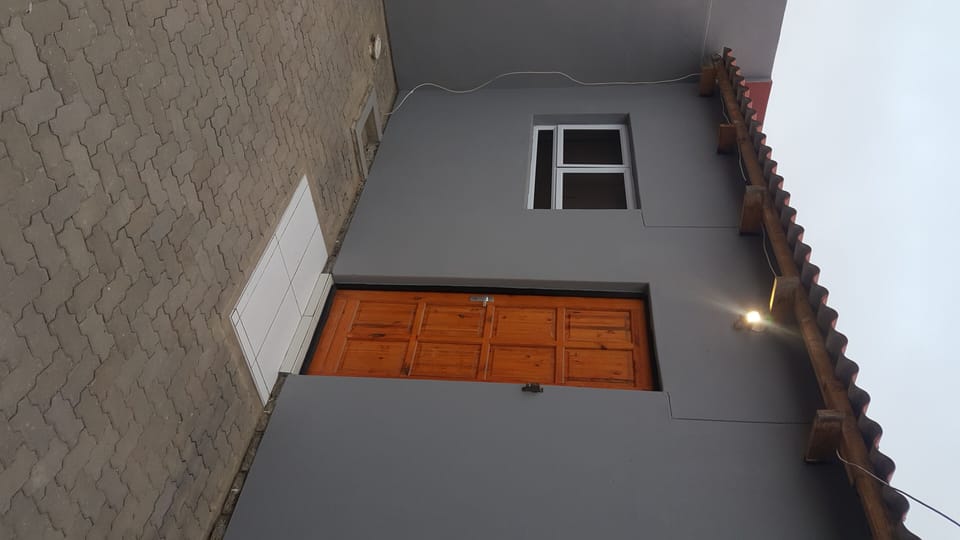 outside of the apartment 