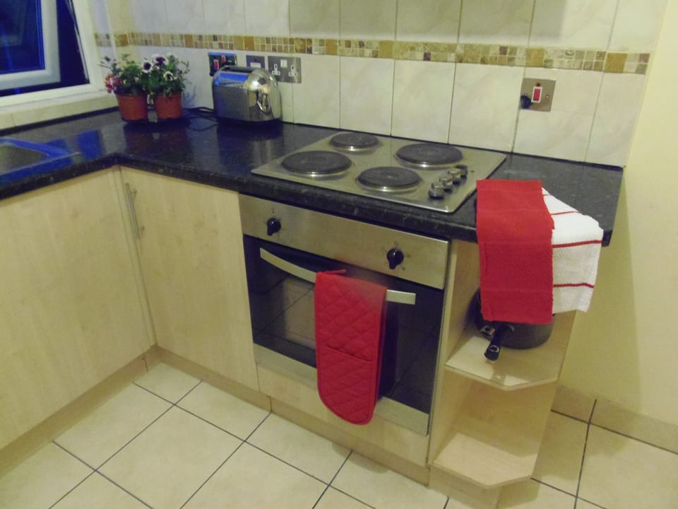 Fan oven, hob and extractor