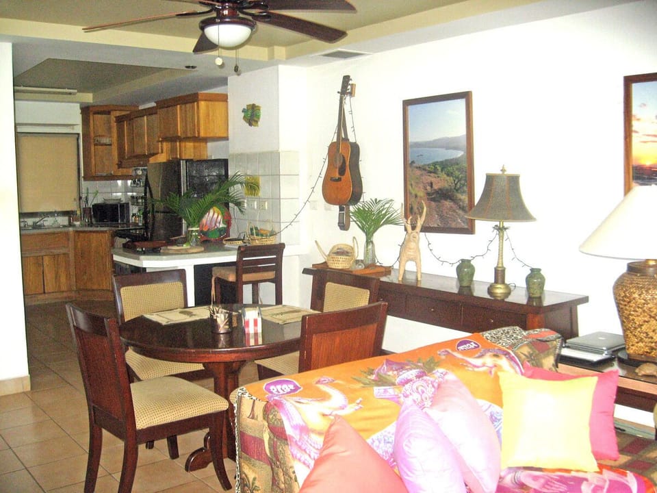 Spacious living room and dining room area
