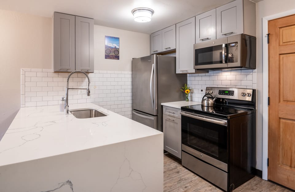 Quartz waterfall counter tops