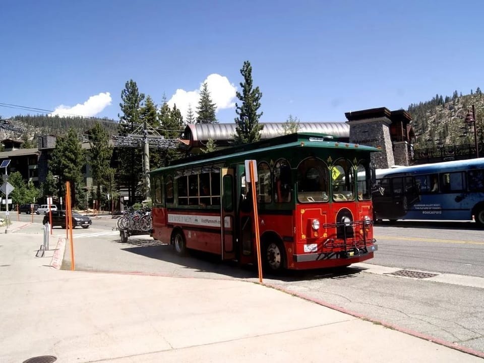 Free Bus  & Trolley stop 81 is out front, to lakes, town, slopes and Village.