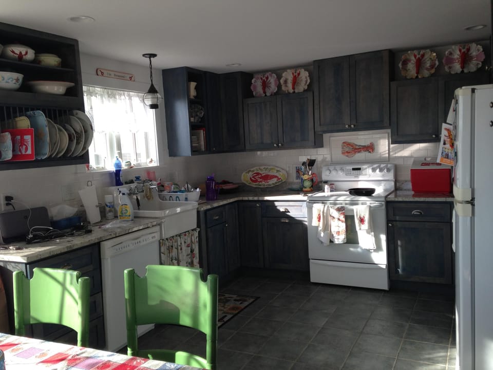 Kitchen.  With dishwasher. Seats 8 to 10.