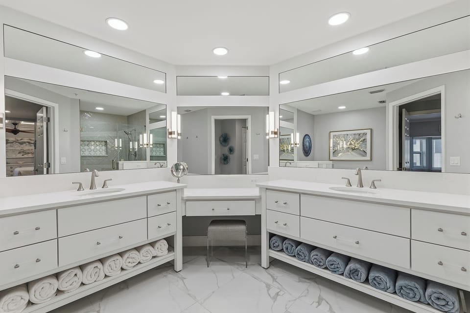 Dual Vanities +Makeup Vanity