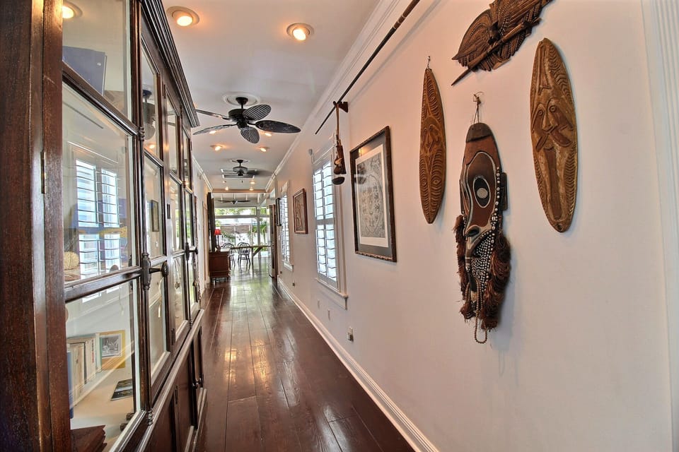 Shotgun hallway designed with airflow in mind. Entrance