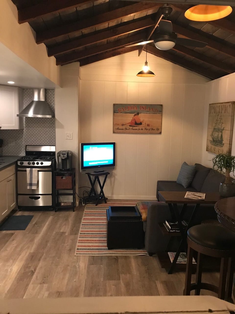 Remodeled kitchen, bathroom, bedroom. Clean and open layout.