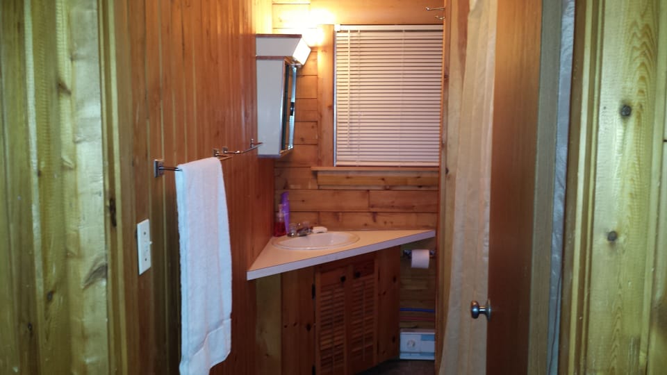 Chalet Cabin Bathroom - Hot Shower