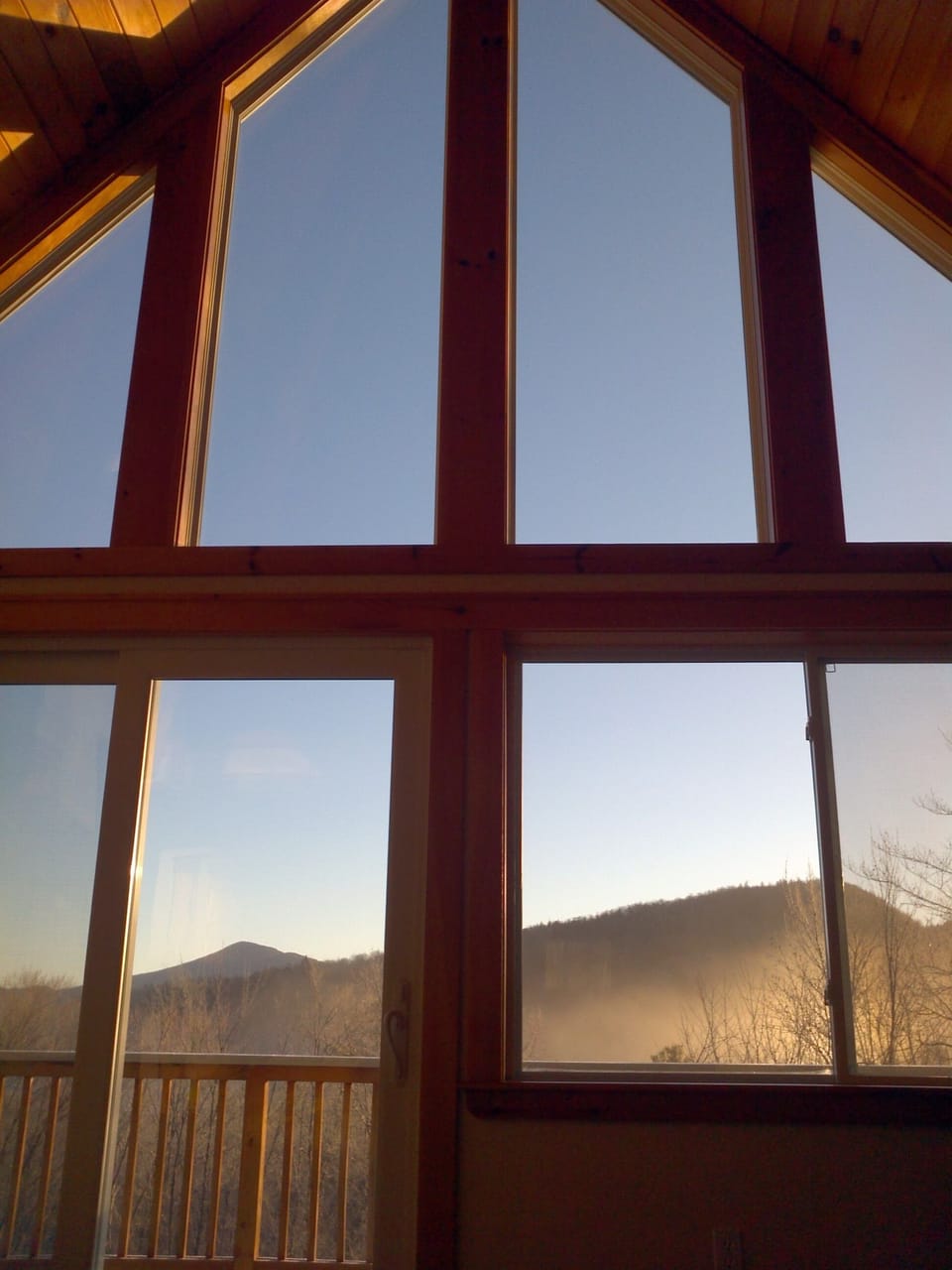 Winter Sunrise through cathedral windows