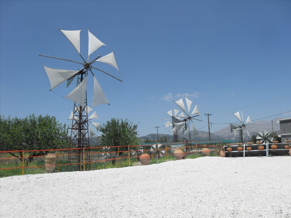 Windmills irrigating the fertile Lassithi Plateau 