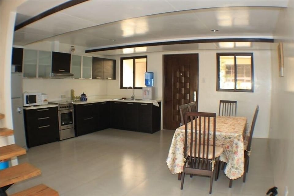 Spacious kitchen and dining room.