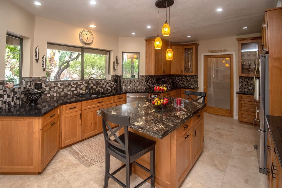 Spacious kitchen with Dacor appliances and every convenience of home