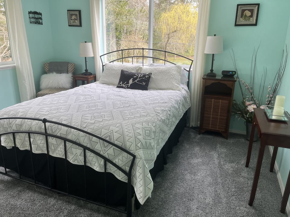 Light, roomy bedroom.