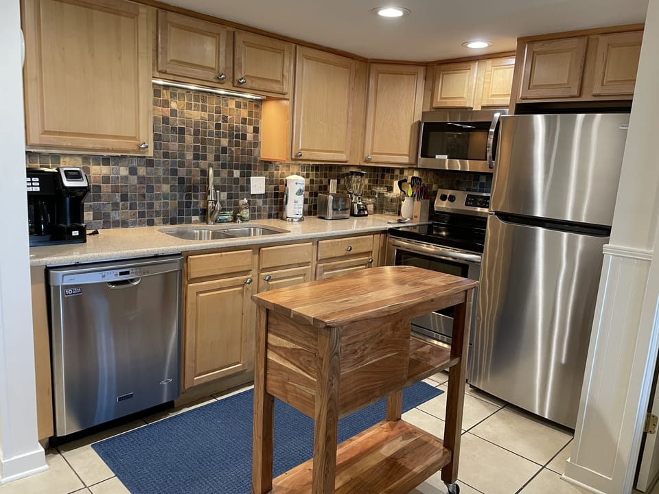 Open kitchen with new appliances
