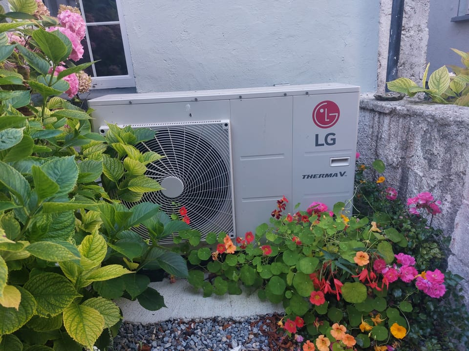 Heatpump heating in Marian's Garden 