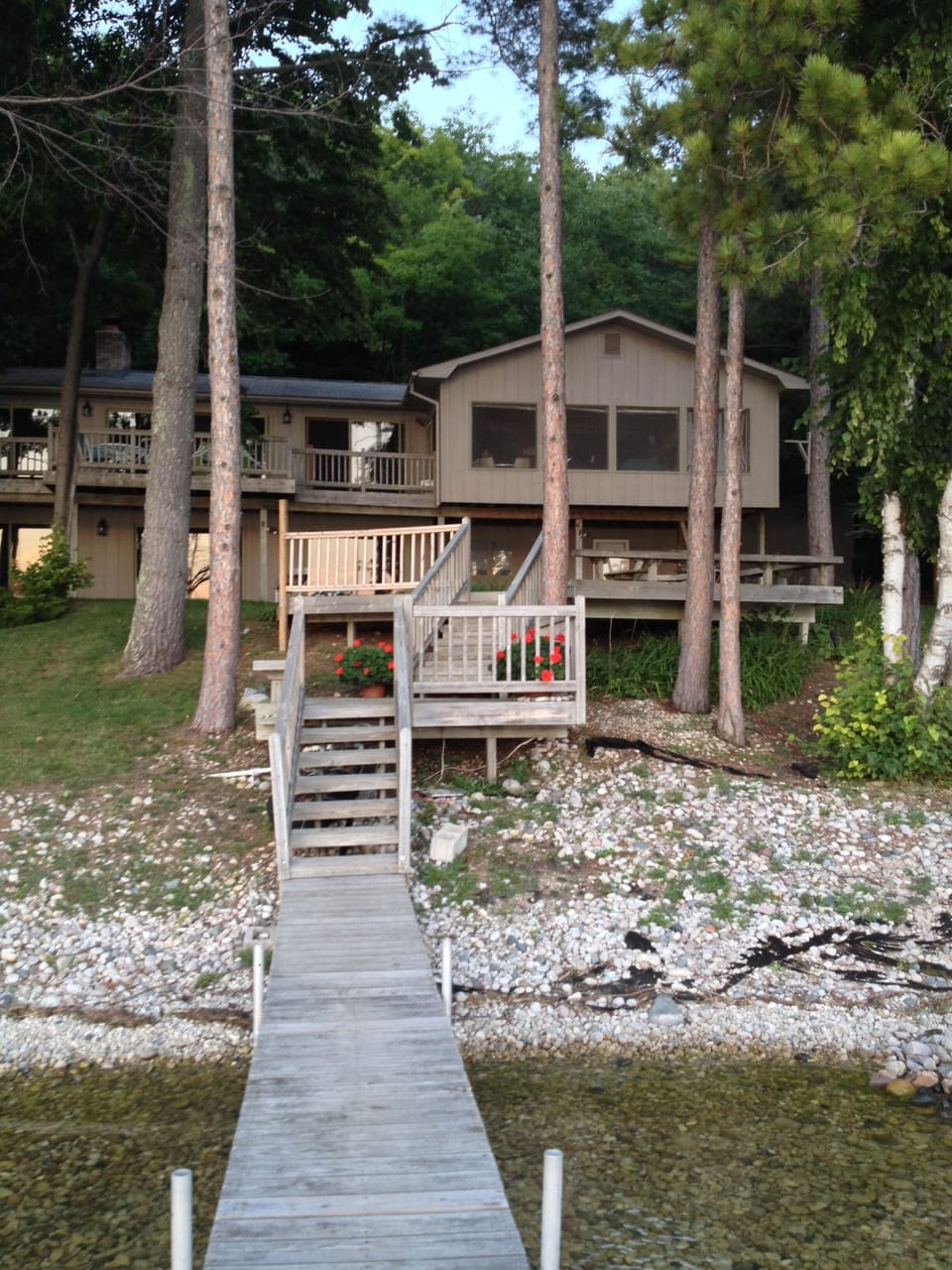 Back of house facing lake.