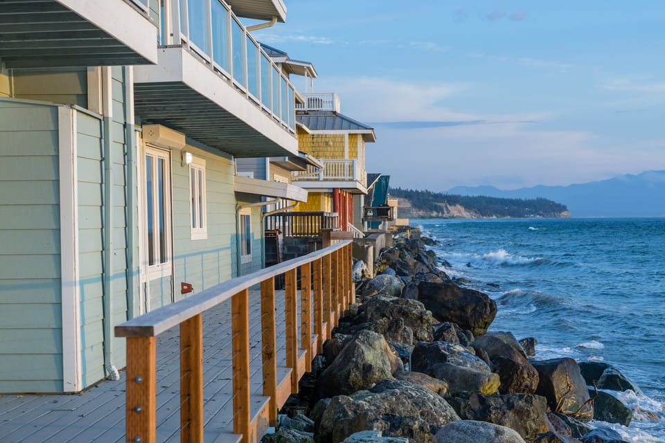 Looking south from Anchor Shores during high tide.