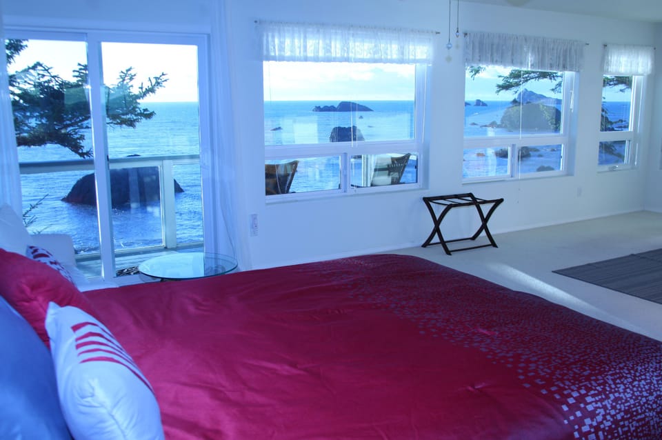 Master bedroom includes a private balcony and stunning views of the Ocean