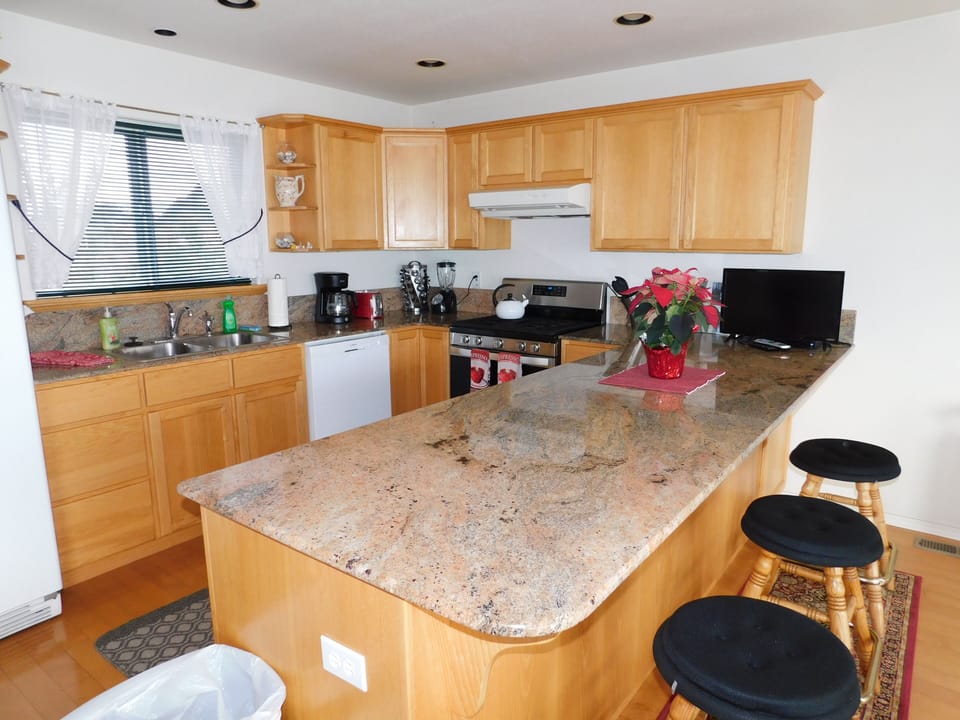 Well stocked kitchen with everything you'll need to cook a great meal