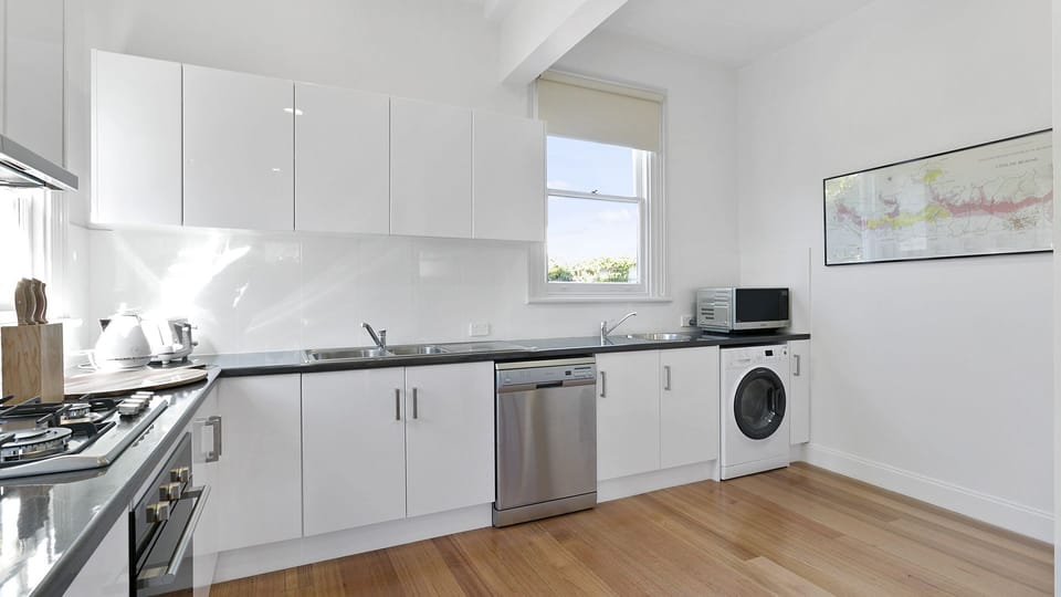 Kitchen dish washer, clothes washer and microwave