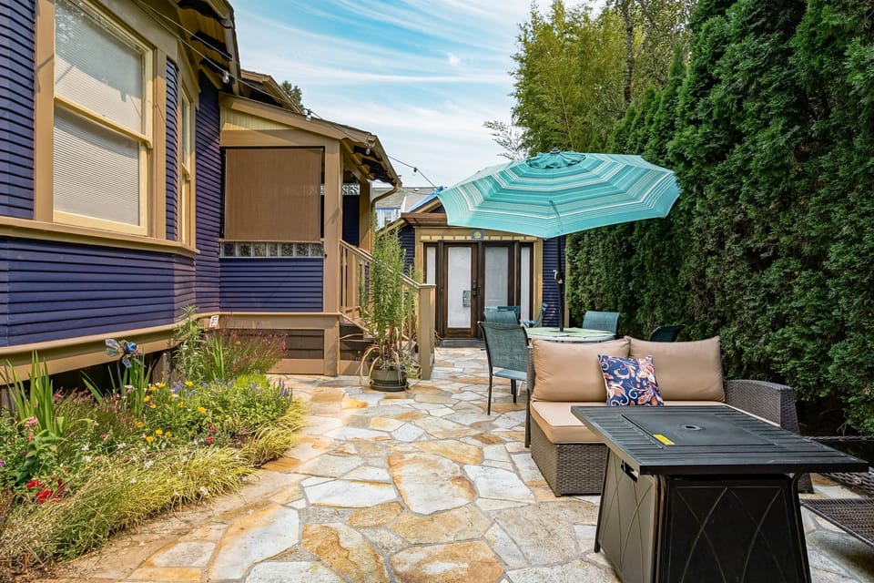 Quiet, totally secluded patio and garden invite you to relax and enjoy the outdoors.