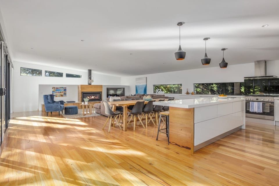 Kitchen, Dining, Living