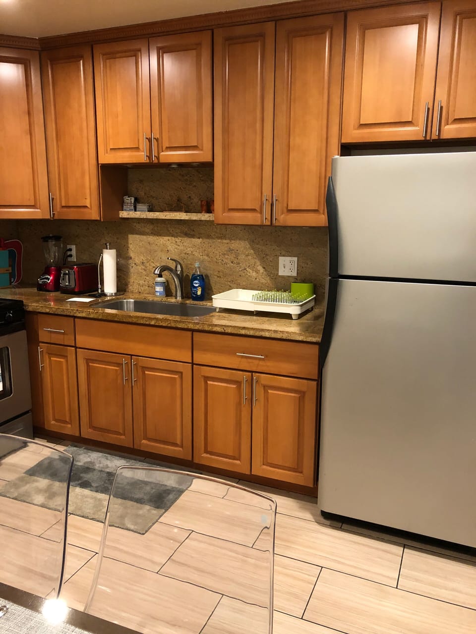 Kitchen with everything you’ll need to cook at home. 