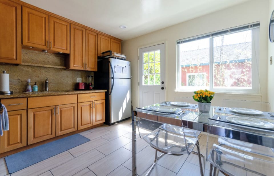Light filled kitchen with everything needed to cook a Gourmet meal