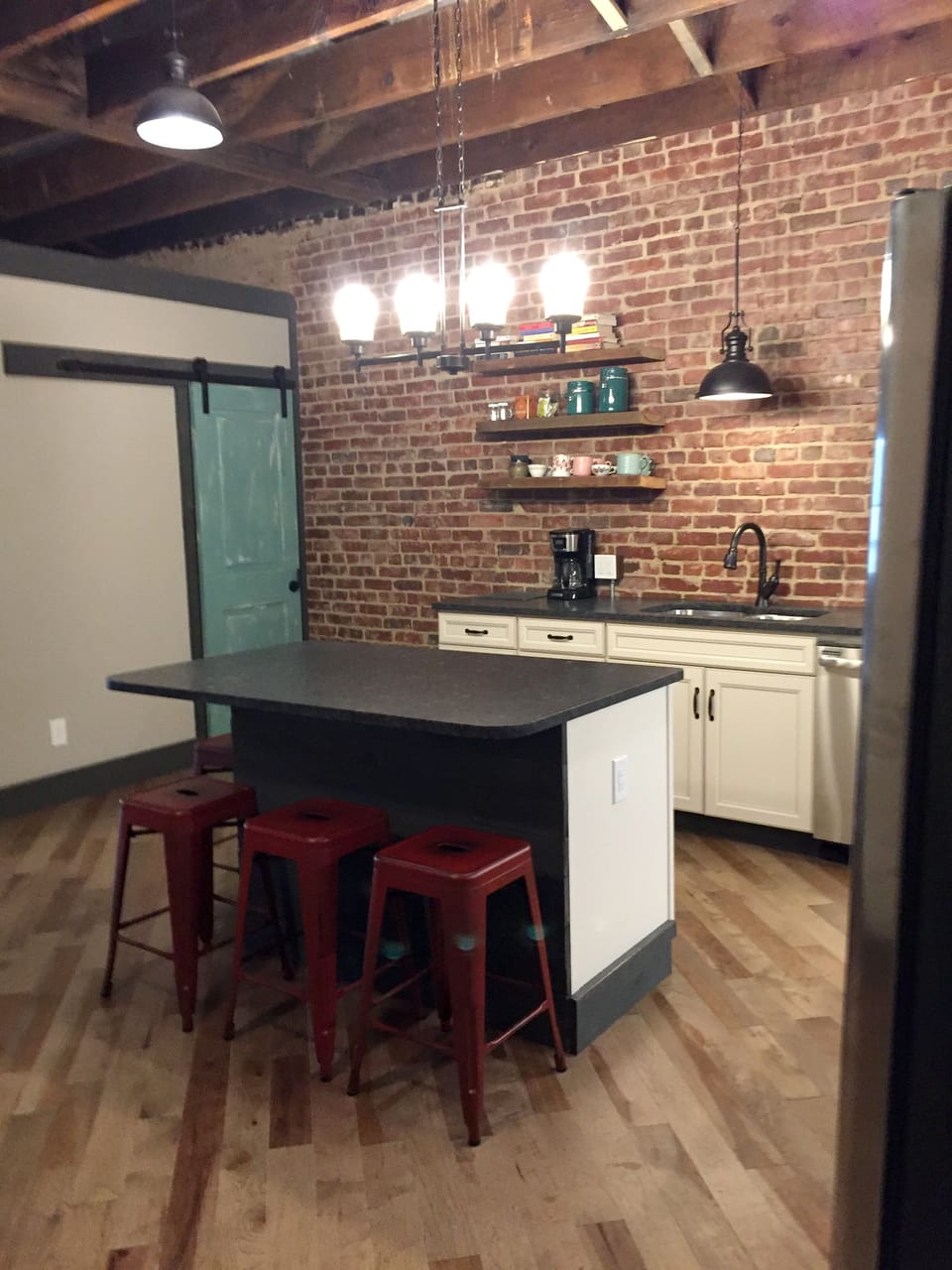 Kitchen Island with granite countertops